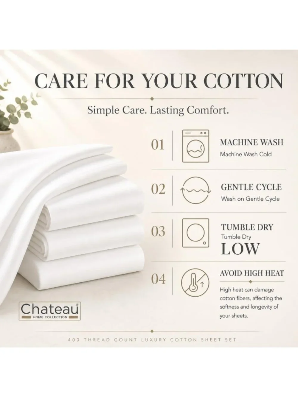 Luxurious 400 Thread Count Cotton King Sheet Set - Soft Light Blue Bedding